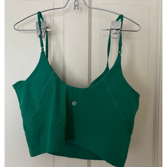 Lululemon Align Cropped Cami Tank Top Cascadia Green A/B Cup Size 14 - Picture 4 of 5